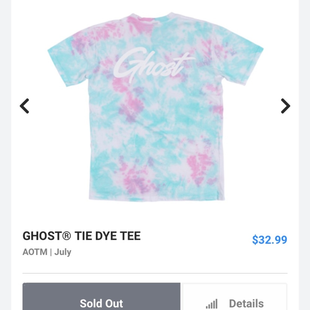 NWT Ghost tie dye unisex tee M sold out